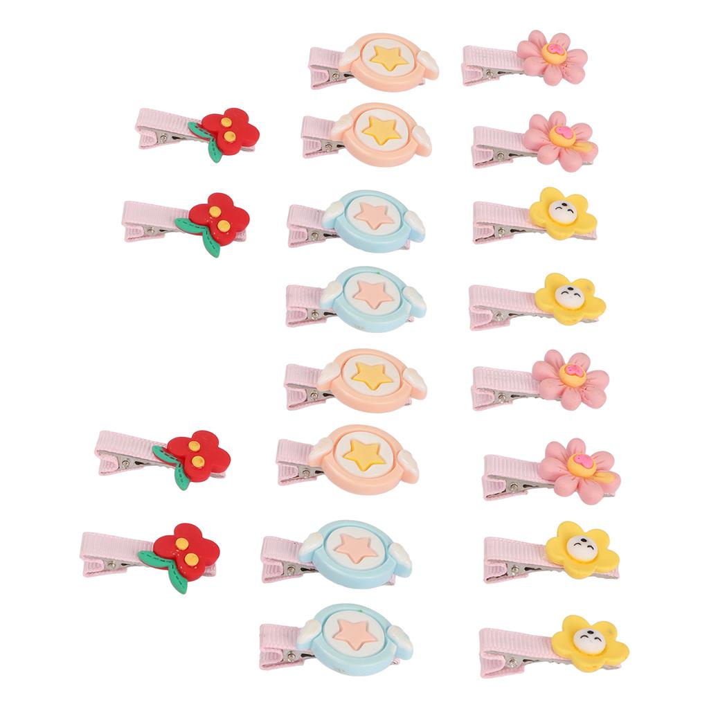 20pcs Pet Hair Clip Flower Shape Resin Lovely Sweet Cute Pet Grooming Hairpin for Small and Medium Pets