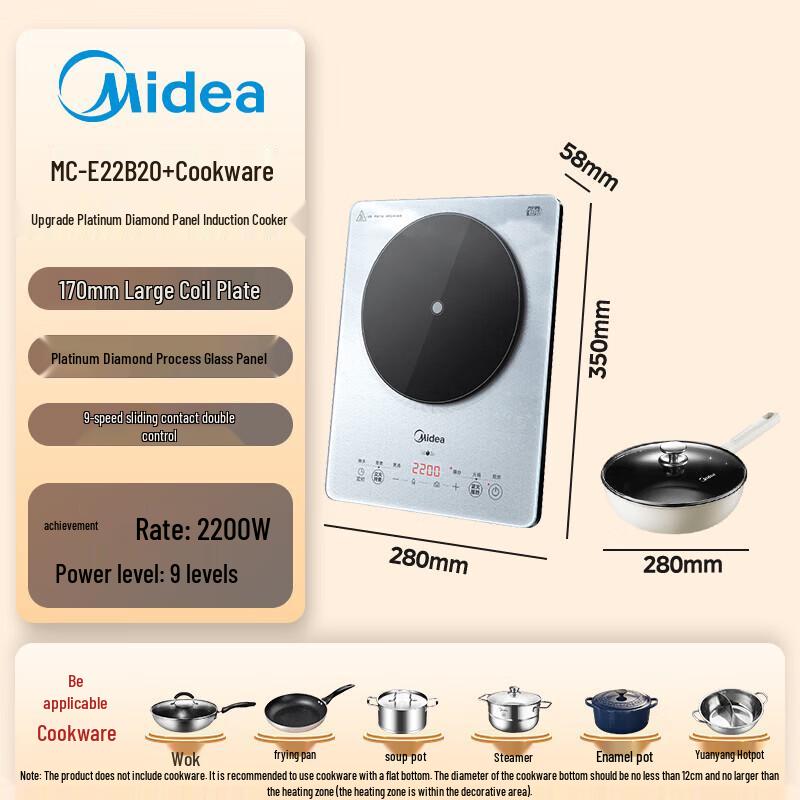 Индукционная плита Midea Platinum Series 2200 Вт