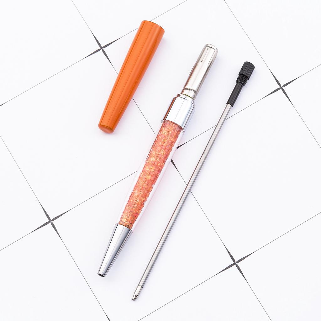 1 шт. креативная кристальная шариковая ручка канцелярские принадлежности для офиса и школы вращающийся металлический роскошный бренд высококачественный ролик розовое золото