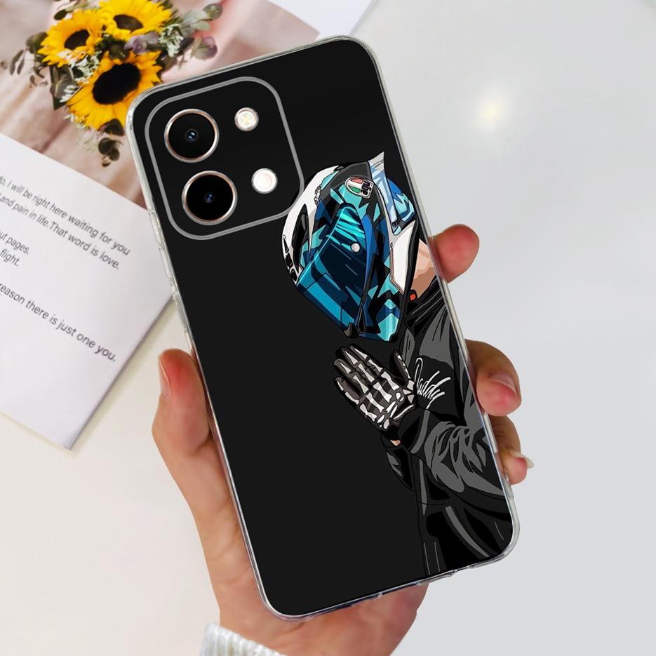 Для Vivo Y28 4G Чехол V2352 Милый Кот Панда Расписная Крышка Мягкий Силиконовый Чехол для Телефона Для Vivo Y28 Y 28 VivoY28 4G Funda 6.68'' Coque