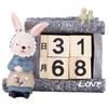 Cartoon Wood House Shaped Calendar Table Calendar for Living Room Crafts Decoration