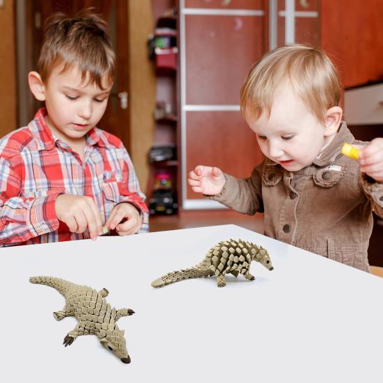 Орнамент в виде панголинов, напечатанный на 3D-принтере, изысканный дизайн, материал PLA, сложная скульптура панголина, игрушка для снятия стресса, шарнирная