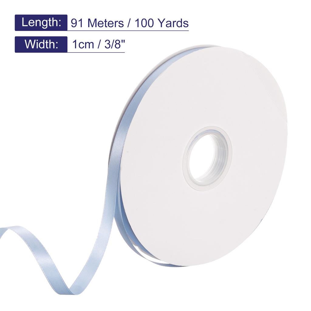 100 ярдов атласной ленты 1 см двусторонняя полиэстеровая атласная лента для подарочной упаковки, Рождества, свадьбы, украшения на день рождения, ручная работа DIY
