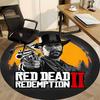 1 шт. Круглый ковер Red Dead Redemption II для офиса, коврик для помещений, подходит для офиса, спальни, гостиной, домашнего декора, декор комнаты a0926037