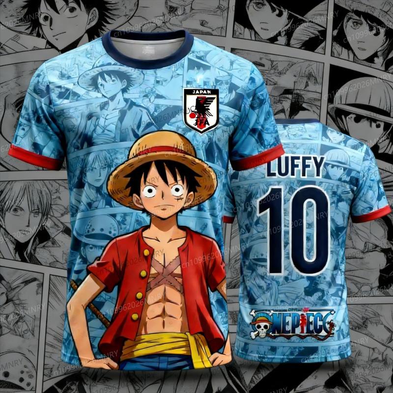 Япония One Piece Футболка с Луффи Футбольная майка Мужская футболка Детская Футбольная специальная майка Комплект Взрослая Женская Толстовка