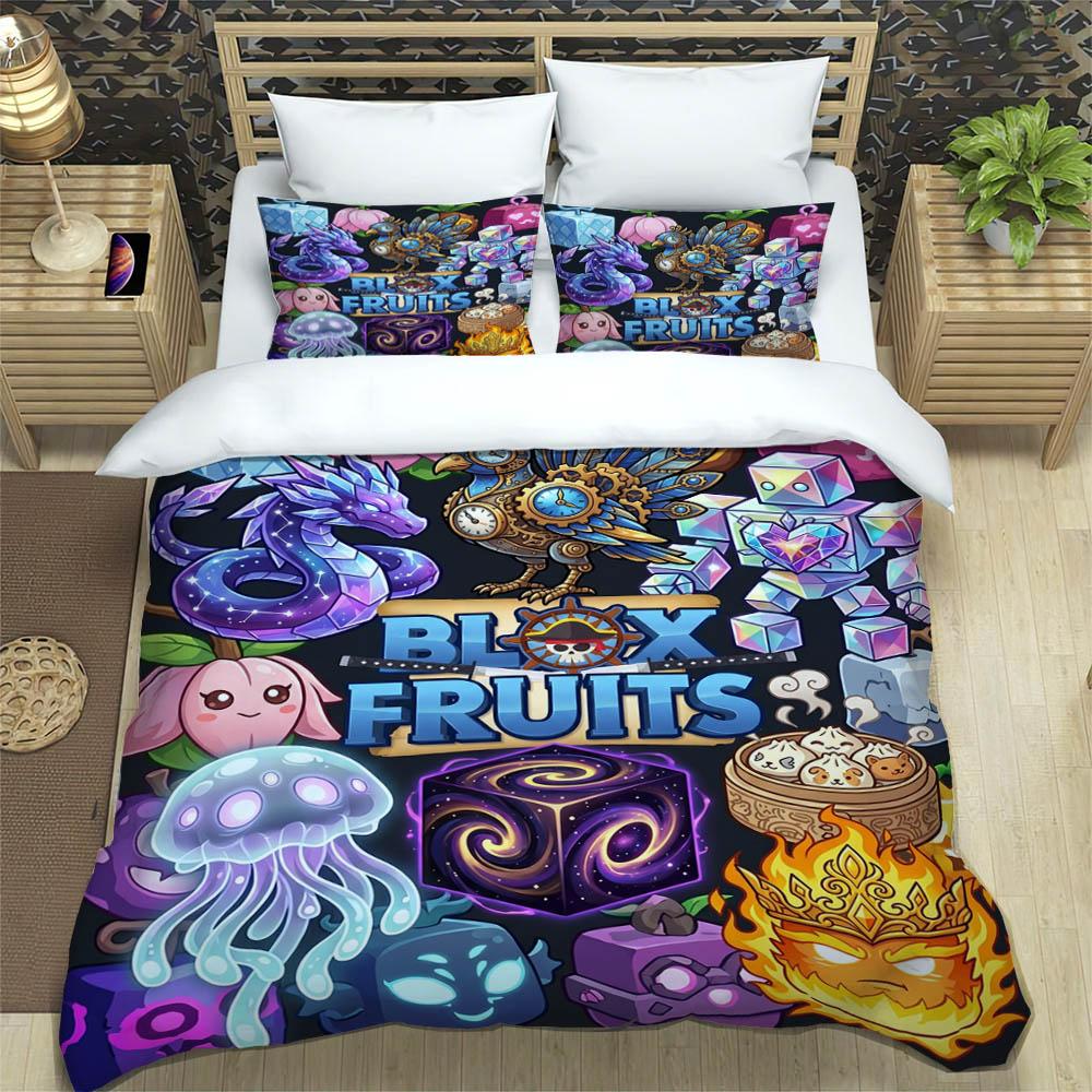 3D game B-blox fruits printed Bedding Sets exquisite bed supplies set duvet cover comforter set bedding set luxury birthday gift