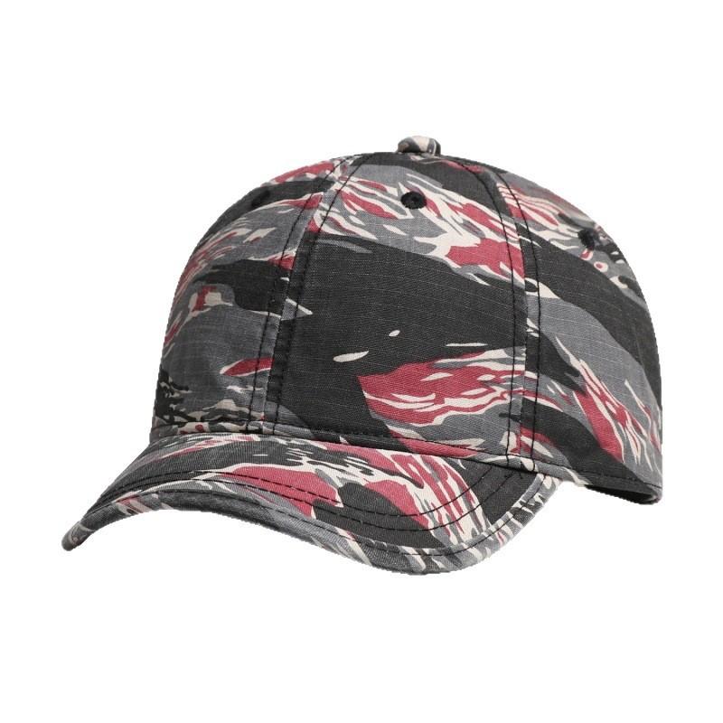 Camouflage Short Brim Soft Top Baseball Hat Men And Women Versatile Casual Outdoor Small Brim Sunshade Cap Retro Tide