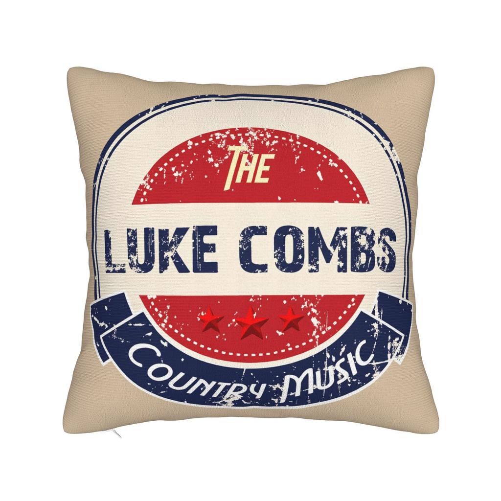 L-Lukes Combss Country Music Pillow Cover Graphic Cushion Cover Novelty Pillow Case For Living Room Chair
