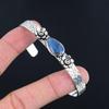 925 Silver Pear Copper Blue Slag Gemstone Art Deco Daughter Handcrafted Bangle