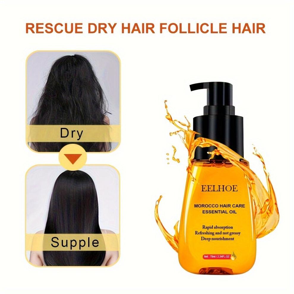 Anti-Frizz Haarserum Haarpflege Essential Marokko Seidenglanz Haarpflegeserum für die Reparatur von beschädigtem trockenem Haar