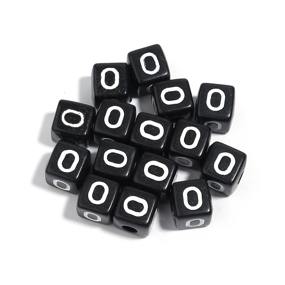 50-100pcs Black Acrylic Letter Beads A-Z Alphabet Beads Cube Spacer Beads For DIY Bracelet Necklace Jewelry Making Accessories
