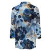 Women's Summer Fashion Casual Print V-Neck Three Quarter Sleeve Shirt Top