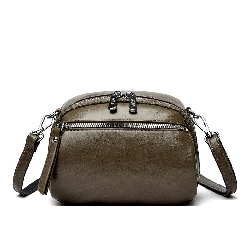 Весенняя мягкая кожаная городская трендовая простая сумка на одно плечо с большой вместимостью