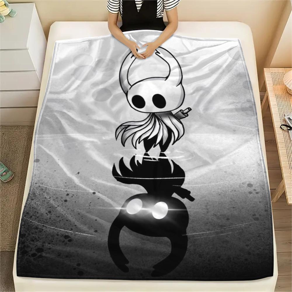 Фланелевое одеяло с принтом Hollow Knight, Высококачественное, Удобное для всех сезонов, Декор для дома, Тепло и уют, Идеально для рождественских подарков41