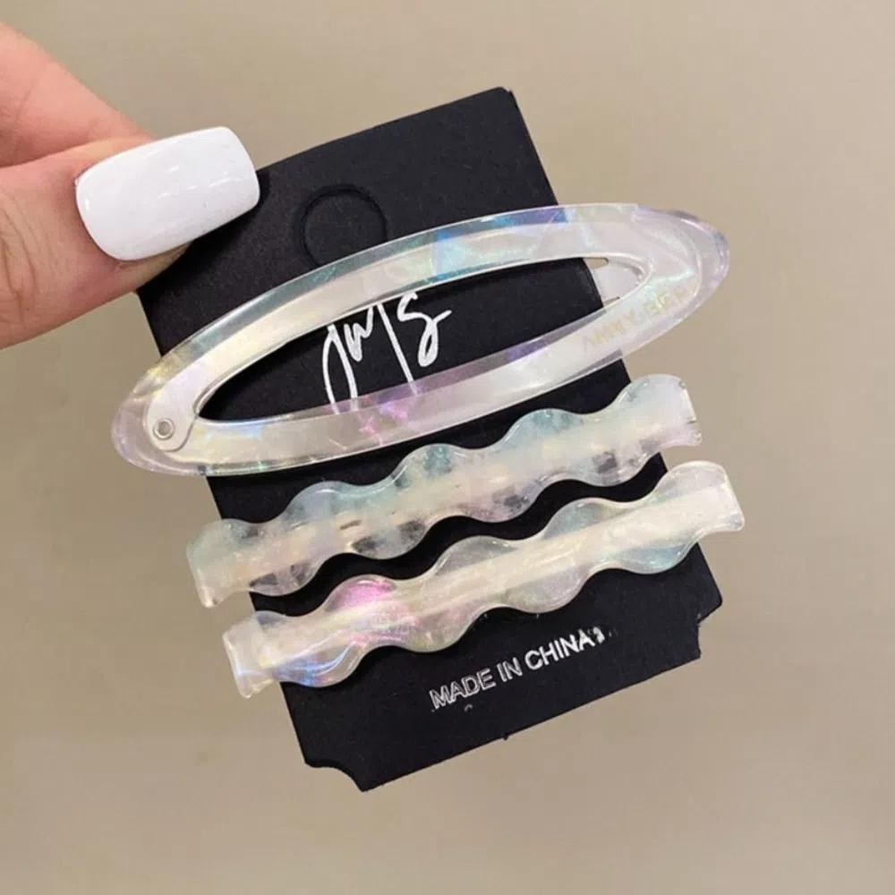 Zinc Zinc Alloy Cute Hair Clip Duckbill Clip Bangs Clip Simple Acetate Hairpin Set  Girls