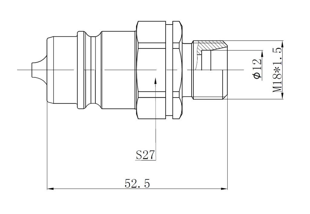 Szybkozłącze Hydrauliczne Wtyczka Euro M18X1.5 Gz (9100818W) Voima
