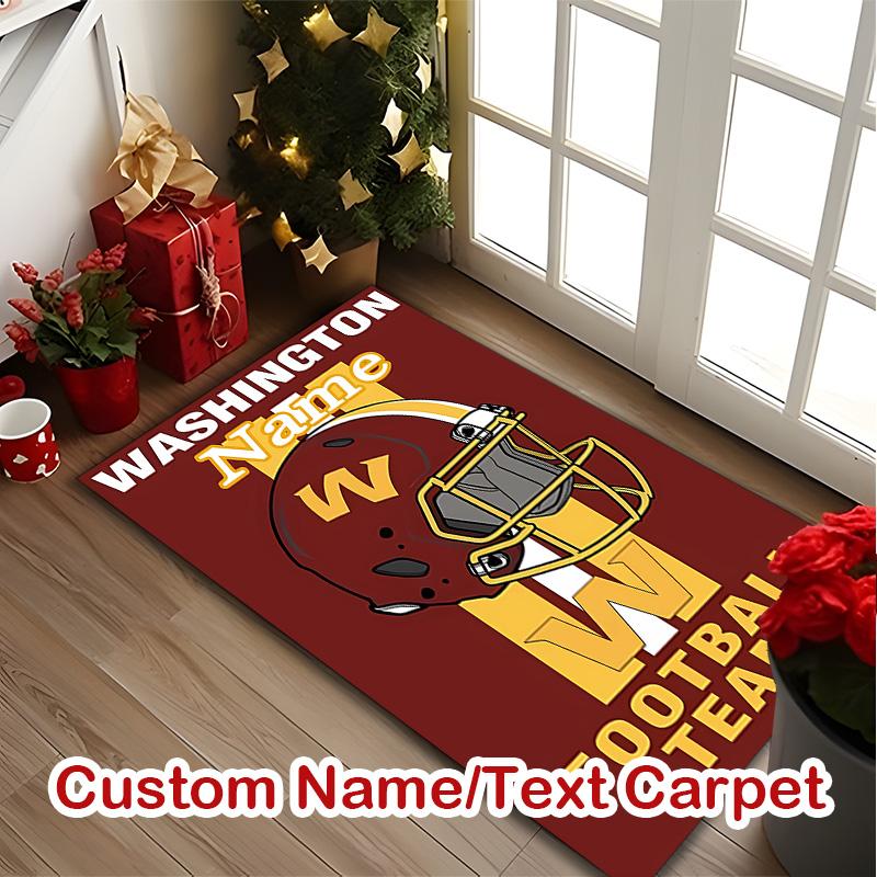 1pc Office Printed Area Carpet, Football Team (1) Rug, Home Sofa Chair Mat For Christmas and Halloween Décor