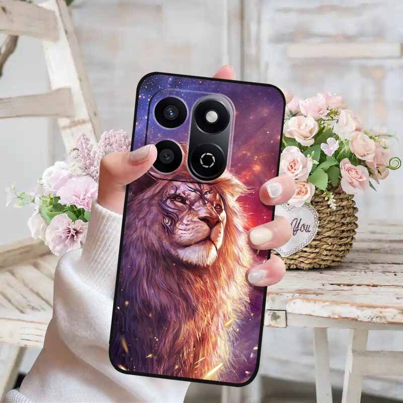 Мягкий силиконовый чехол для Honor X7c 4G 5G Чехол Кот Расписной Красивая задняя крышка для чехла телефона Huawei Honor X7C 5G HonorX7C ТПУ Пара
