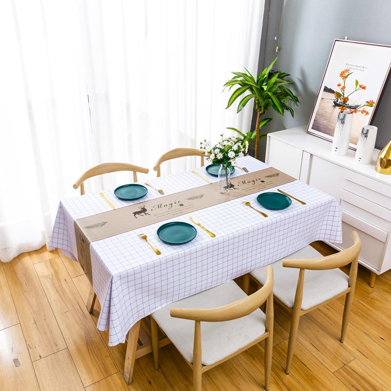 Скатерть и подставка под приборы из утолщенного ПВХ, термостойкая, водонепроницаемая, маслостойкая, не допускающая ожогов