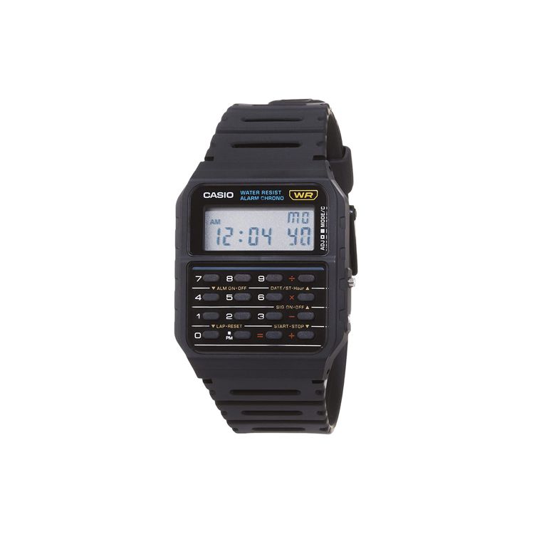 Casio Винтажные Многофункциональные Водонепроницаемые Кварцевые Часы Data Bank Мужские Часы Черные CA-53W-1Z