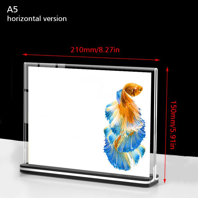 Прозрачный держатель для бумаги Держатель для таблички в ресторане Прозрачная доска для показа формата А4 Офисная фоторамка Свадебная 1 шт.