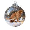 3D Animal Christmas Ball Ornament Funny Dog/Cat/Turtle Hanging Decoraton Clear Plastic Xmas Balls Ornament for Winter Holiday Tree Decor