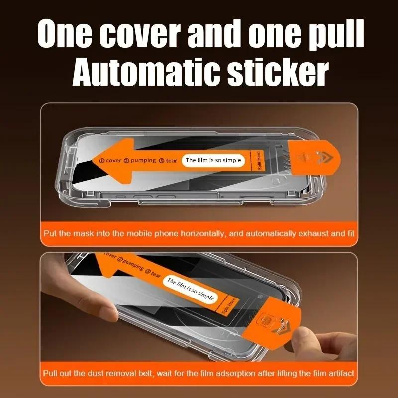 3 шт. Защитная пленка для экрана от пыли для iPhone 16E 15 14 13 12 11 Pro Max Plus Mini XR X XS, закаленное стекло