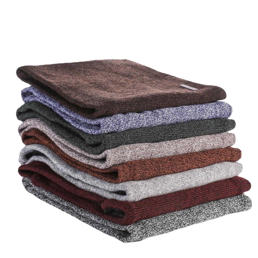 Men and Women's Winter Thicken Warm Double-layer Fleece Lined Neck Gaiter Korean Style Unisex Outdoor Knitted Thermal Neck Warmer