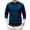 Zippered Half Turtle Collar Versatile Wool Sweater Anti-pilling Fall and Winter New 100% Wool Sweater Young Men's Thickened Sweater