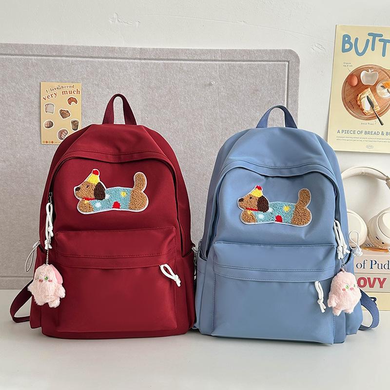 High Appearance Level Girl Schoolbag Cute Cartoon Dog School Backpack for Junior High School Students
