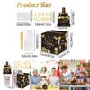 Black Gold Birthday Party Atmosphere Setup With Surprise Gift Box For Events