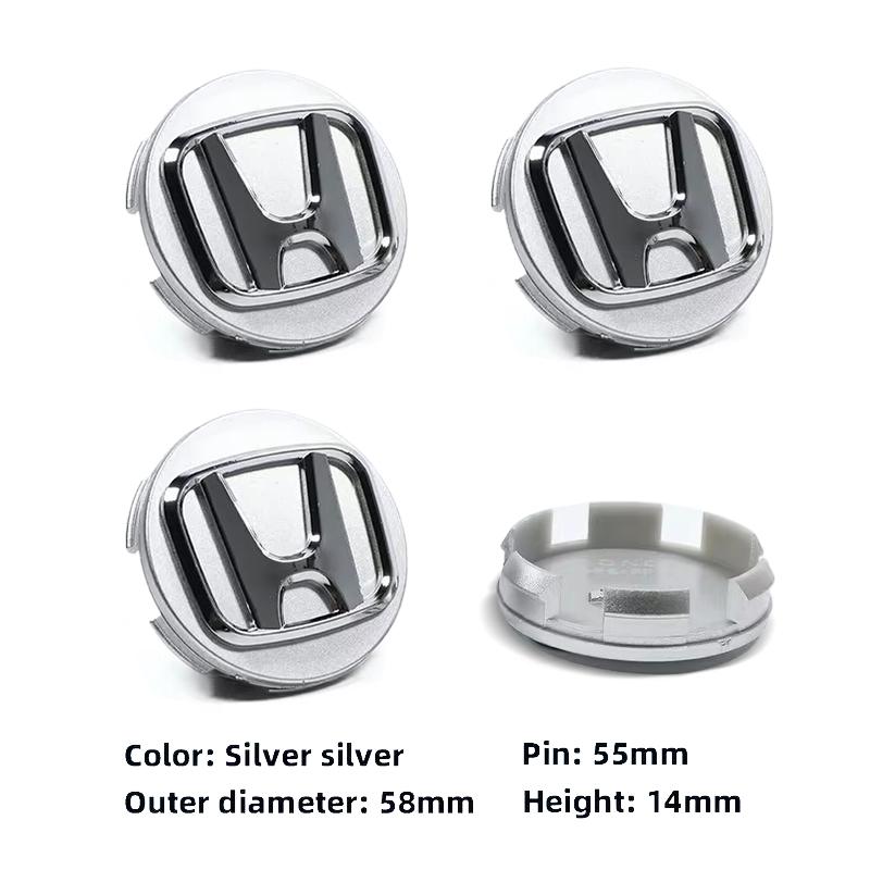 kymcz10 4Pcs Car Wheel Hub Cover Rim Center Cap Accessories For Honda Civic Fit Jazz Accord Pilot CRV Odyssey Passport City Shuttle HRV