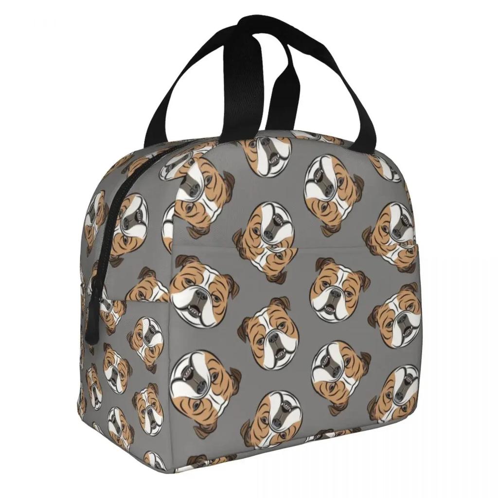 Ланч-бокс с изображением британского бульдога для женщин, портативный герметичный охладитель, термосумка для еды, для детей, школьников