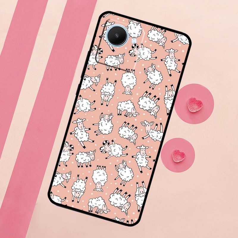 Cute Sheep For Realme 10 11 12 13 14 Pro Plus C55 C71 C75 C67 C63 C61 C53 C35 C65 GT6 GT7 15 Pro Case