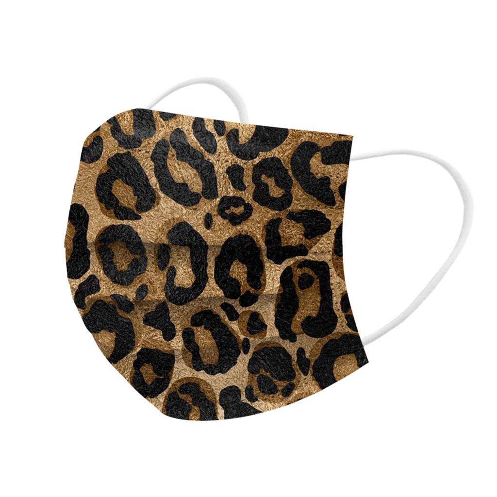 10 шт. трехслойная одноразовая пыленепроницаемая защитная маска с леопардовым принтом для взрослых
