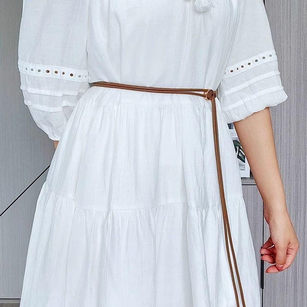 Adjustable Rope Belts Luxury Woven Waistband Strap Waist Braid Tie For Skirts Jeans Dress Clothes