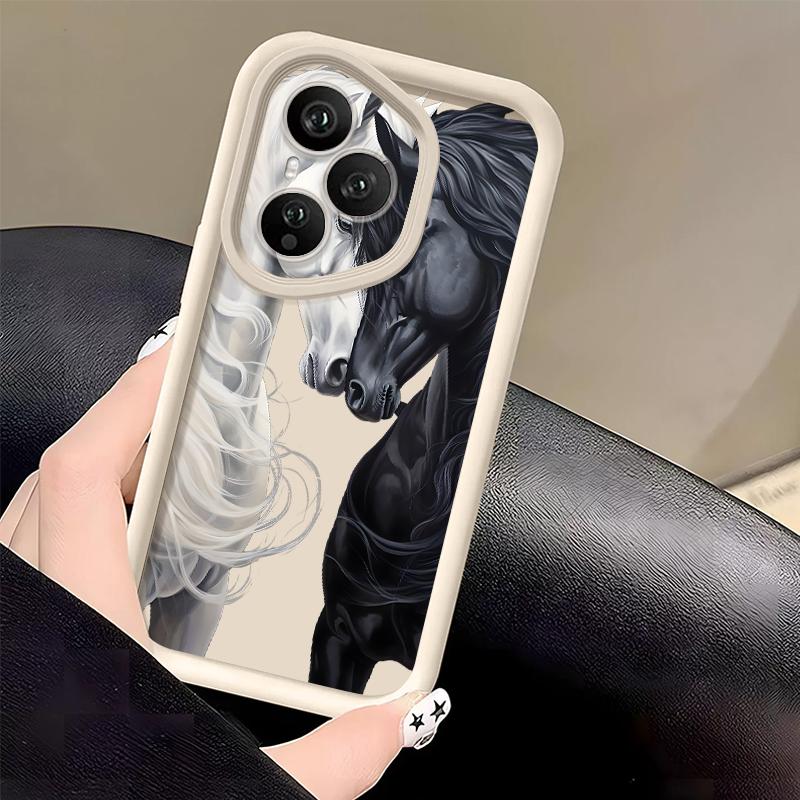 Креативный чехол для телефона с узором лошади для Honor 400 200 Pro Magic7 Lite X8c X9c Smart X6a X6b X6c Ударопрочный мягкий силиконовый чехол из ТПУ