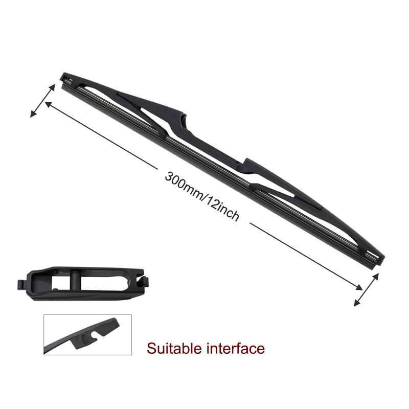 12" автомобильный задний стеклоочиститель мягкий резиновый HD бесшумный автомобильный стеклоочиститель автомобильные аксессуары для Chery A1 2007-2011