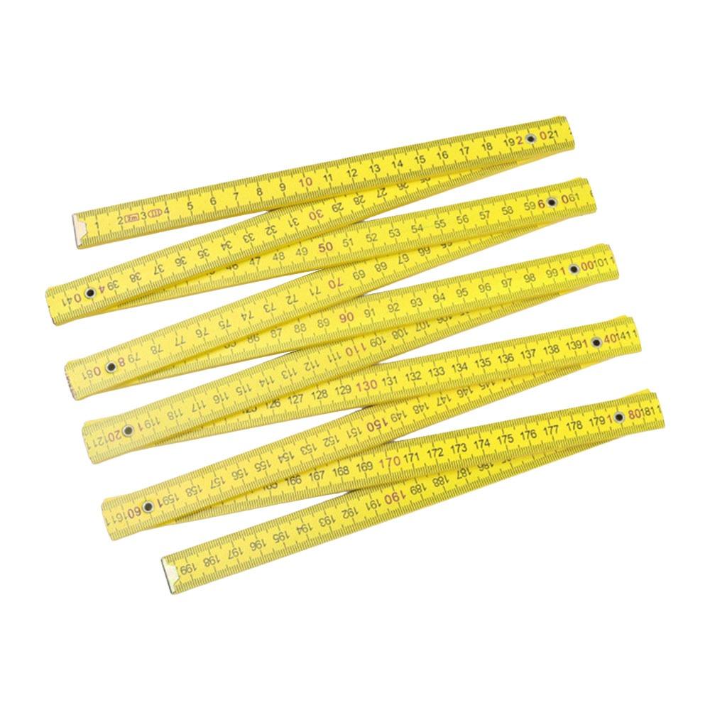 Портативная деревянная складная линейка 2 м, выдвижная пластиковая линейка, двусторонняя, 1 м, измерительная рейка, инструменты для рисования