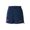 Li Ning Table Tennis Series Star Letter Mid Waist Straight Leg Sports Shorts Men Shorts Guangdong-Blue AAPS245-2