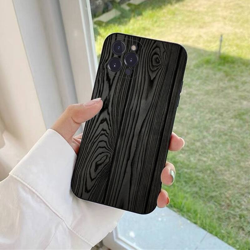 Carved Wood Phone Case For iPhone 13 Pro MAX 14 11 12 Mini X XS XR 6 7 8 Plus SE 2020 Soft TPU Cover