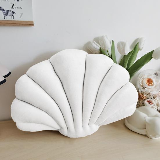 Throw Pillow Non-shedding Tear-Resistant High Elasticity Good Rebound Full Filling Breathable Shell Shape Throw