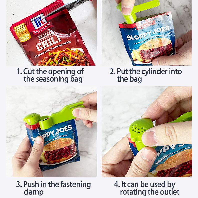 Полка для хранения мешков для специй, держатель для мешка с приправами без перфоратора, уплотнительные зажимы, подставка для соли, перца, кухонная полка, органайзер, новинка