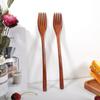 Kitchen Salad Wood Cooking Japanese Style Eco-friendly Cutlery Dinnerware Tableware Wooden Forks