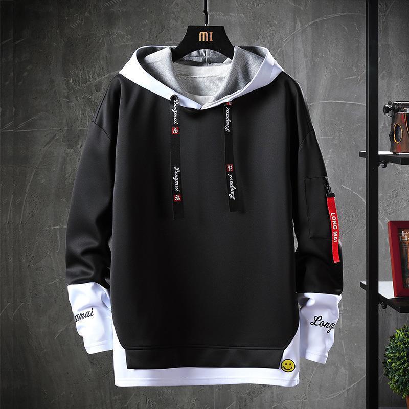 Men's Trendy Korean-Style Hooded Jacket: Youthful, Handsome Two-Piece Sweatshirt for Spring & Autumn