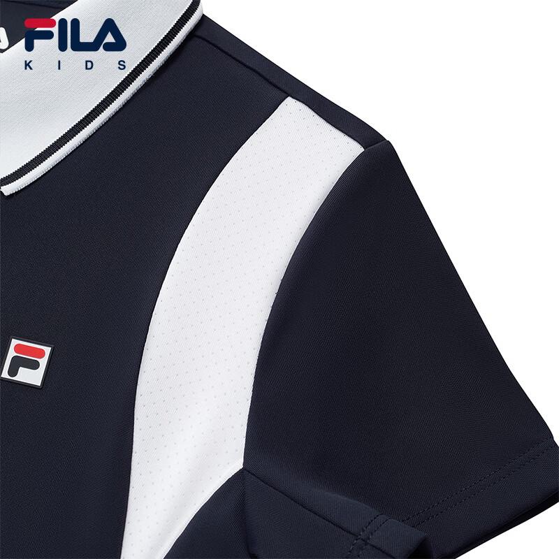 Fila Мальчишеская вязаная футболка-поло с коротким рукавом