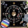 Квадратная фланелевая скатерть для алтаря Таро, коврик для настольной игры, коврик для астрологических оракулов, скатерть для стола, коврик для карт, скатерть для гаданий