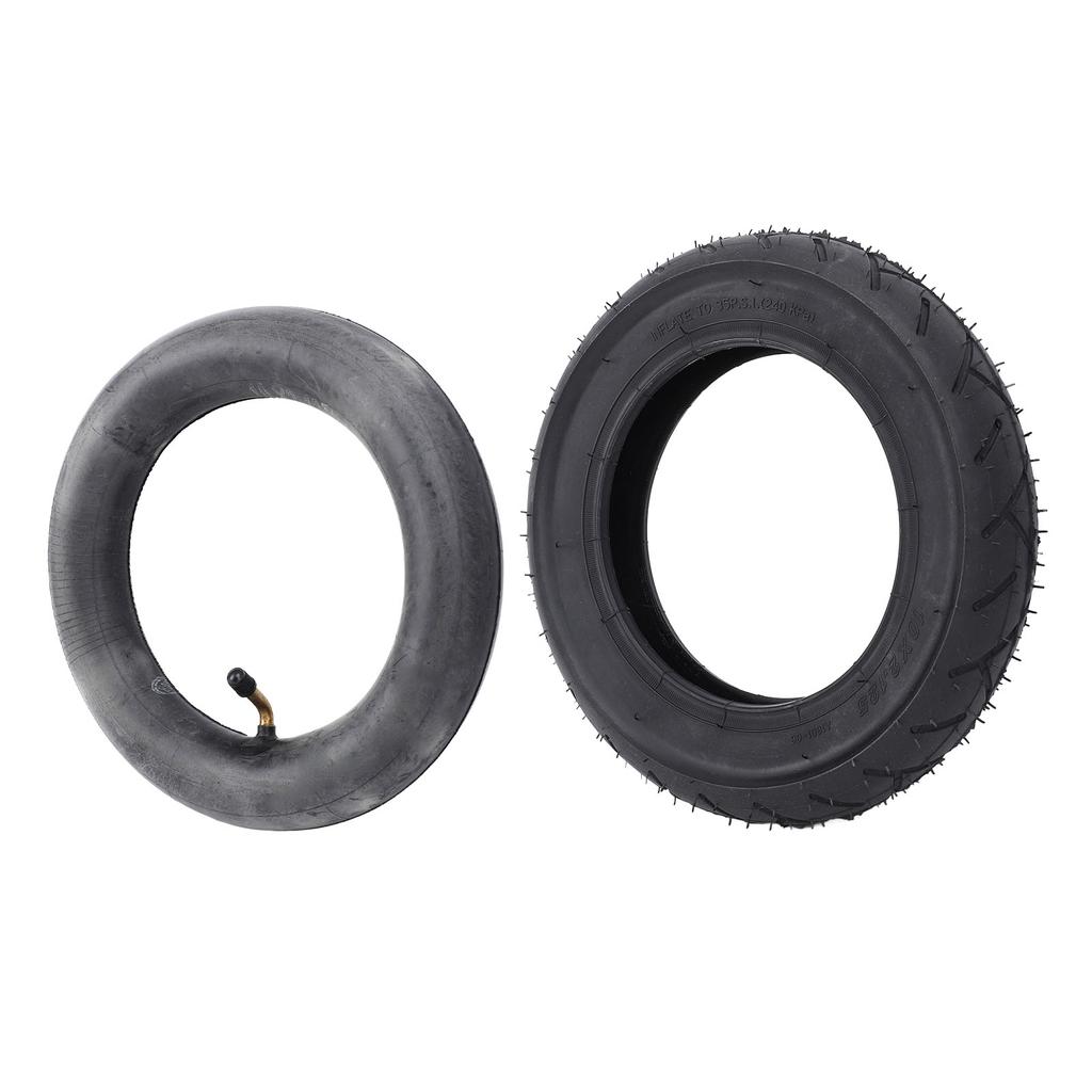 10x2.125 Wheelchair Tire and Inner Tube Rubber Heavy Duty Valve Tire Inner Tube Replacement for Powe