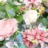 1 Piece 70.86Inch Elegant Pink And White Rose Vine, Adorned With Green Leaves And Butterflies – Suitable For Wedding Arches, DIY Home Decoration,