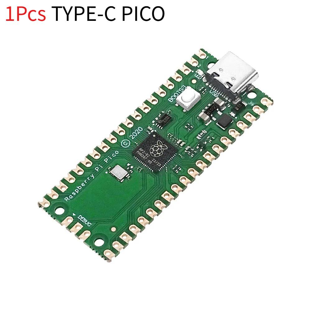 2 шт. Плата-клон Raspberry Pi RP2040 Pico - Двухъядерный M0+ 133 МГц, 2 МБ Flash, SPI/I2C/UART, Python/C/C++ (синий)